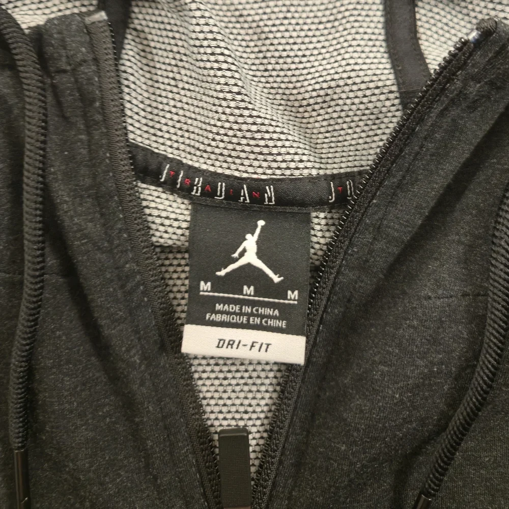 Jordan‎ Mens Full Zip Dri Fit Black Hoodie Size Medium